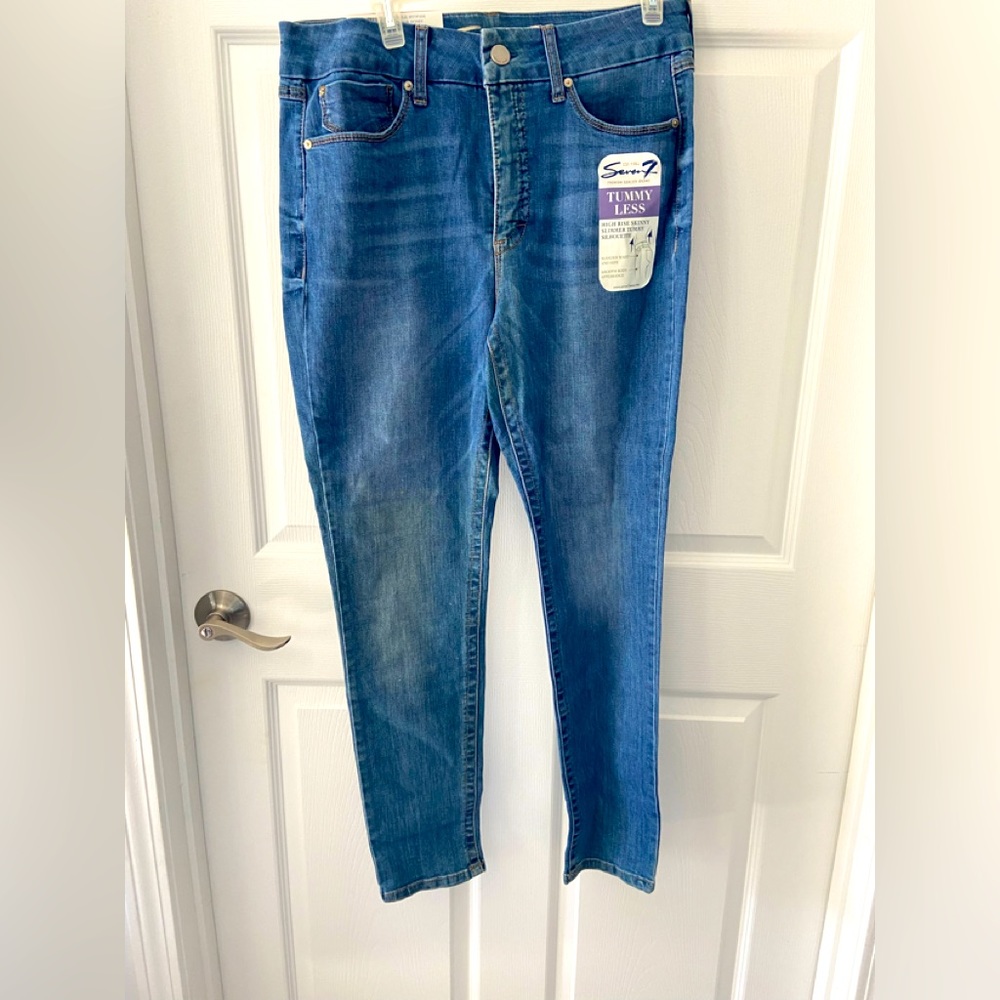 🎈NWT🎈Seven7🎈High Rise Skinny Slimmer Tummy SilhoutteJeans🎈14🎈